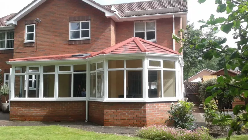 P Shape Tiled Conservatory Roof - Guardian Warm Roof