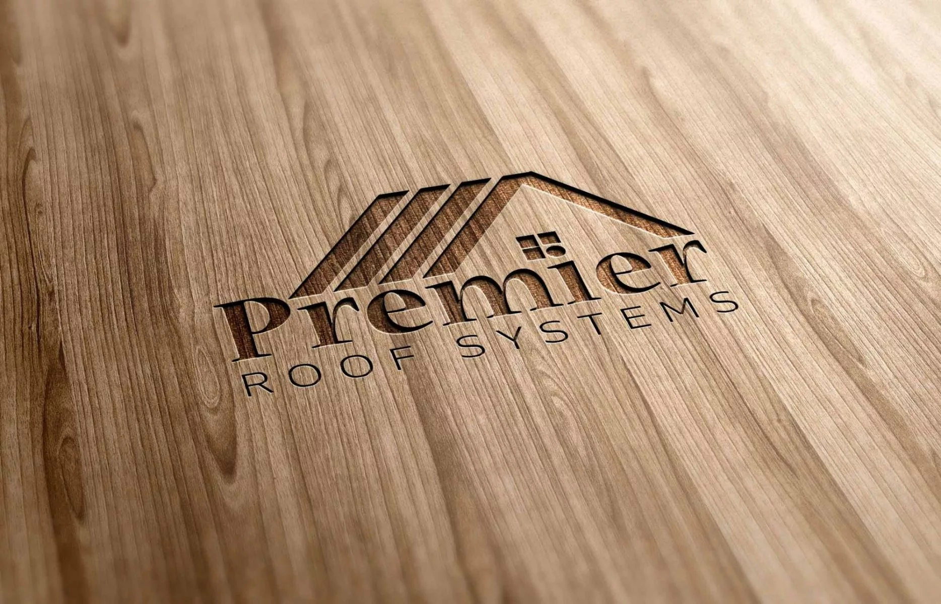 Premier Roof Systems - Wooden Logo Effect