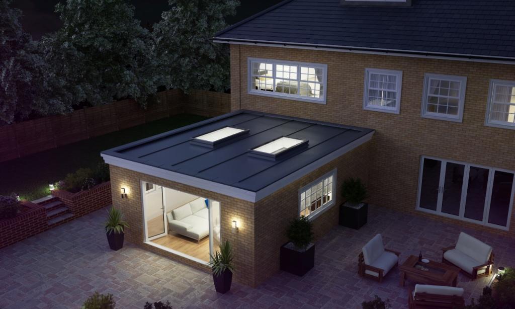 Atlas Aluminium Flat Rooflight Nighttime